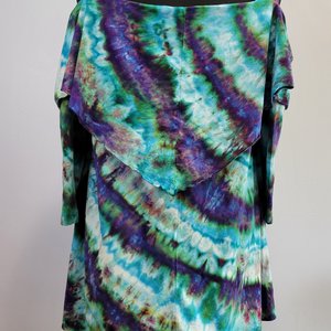 1X/2X Strap Shoulder Tunic, Mind Twist