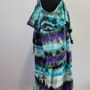 1X/2X Strap Shoulder Tunic, Mind Twist