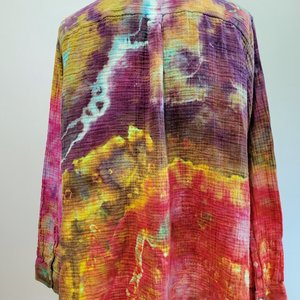 3X LL Bean Gauze Shirt, Wild Geode