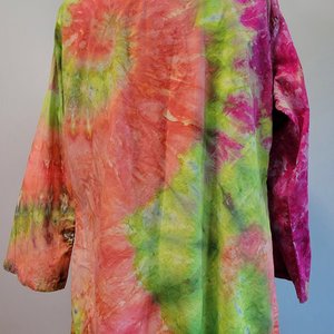XL Cotton Tunic, Tropical Swirl