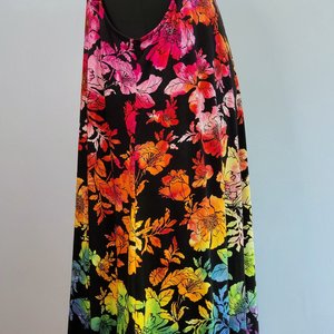 XXL Tank Dress, Rainbow Floral