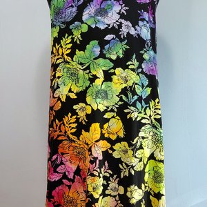 XL Tank Dress, Rainbow Floral
