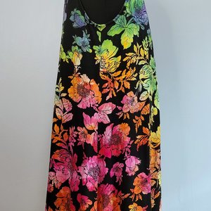 XL Tank Dress, Rainbow Floral