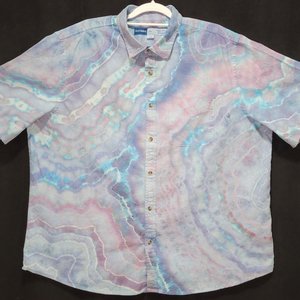 XXL Men's Linen Shirt, Lace Agate