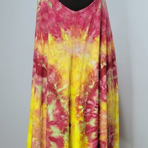 Size 14 Viscose Tank, Sunlit Garden Swirl