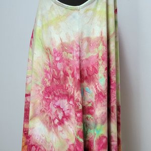 Size 14 Viscose Tank, Sunlit Garden Swirl
