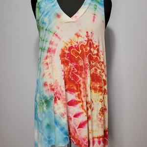 Size 16 Viscose Tank, Sunlit Tropical