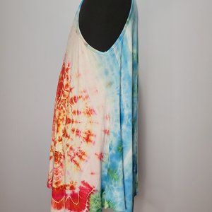 Size 16 Viscose Tank, Sunlit Tropical