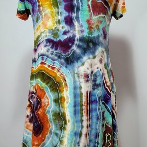 M/L Hanky Hem Tunic, Wild Geode