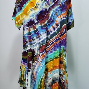 2X Hanky Hem Tunic, Wild Geode