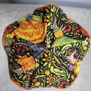 Pin Cushion, Folk Flowers