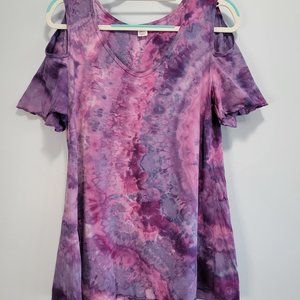 Small Cold Shoulder Shirt, Elderberry