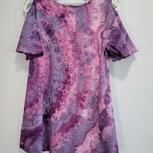 Small Cold Shoulder Shirt, Elderberry