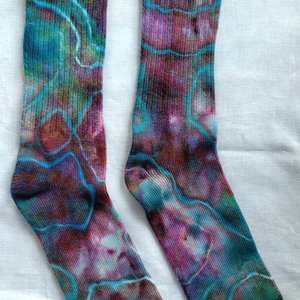 Bamboo Crew Socks, Size 9-11, Mind Bender B