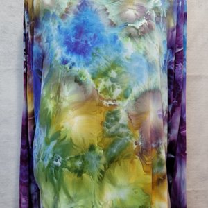 3XL Rayon Tunic, Monet Flow