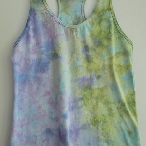XL Racer Back Tank, Periwinkle & Celedon
