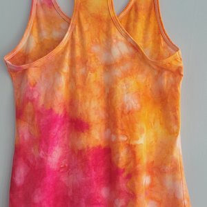 L Racerback Tank, Creamsicle & Cherry Blossom