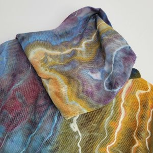 XXL Hooded Cardigan, Earthy Rainbow Geode