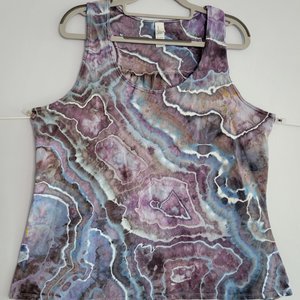 XXL Racerback Tank, Periwinkle Geode