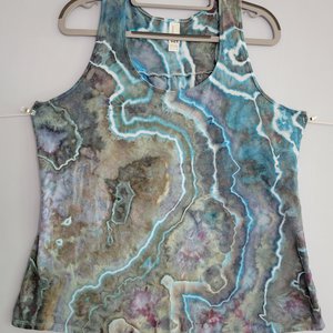 XL Racerback Tank, Coastal Fog Geode