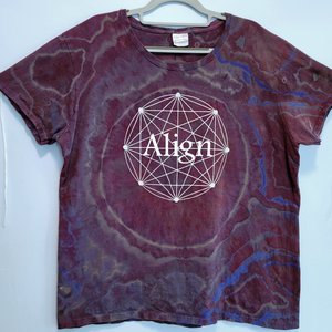 2XL Women's Align & Flourish T-shirt, Plum Geode