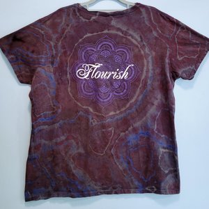 2XL Women's Align & Flourish T-shirt, Plum Geode