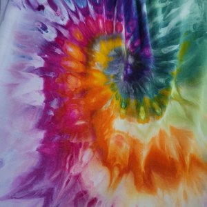 M Button Back Rayon Tank, Rainbow Spiral