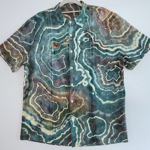 L Cuban Linen Shirt, Apatite Geode