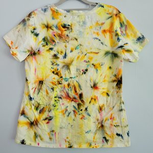 L Women's V neck T, Fireworks 