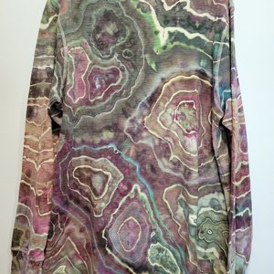 XL Tall Thermal Henley, Greens & Purples