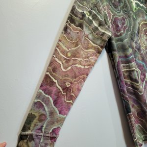 XL Tall Thermal Henley, Greens & Purples