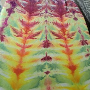 XL A-Line Hi-Lo Rayon Tank Dress, Rainbow Tiger