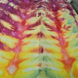 XL A-Line Hi-Lo Rayon Tank Dress, Rainbow Tiger