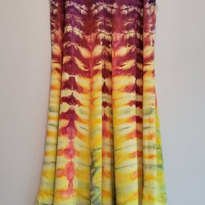 XL A-Line Hi-Lo Rayon Tank Dress, Rainbow Tiger