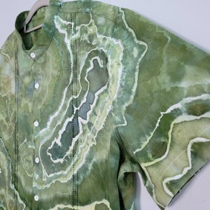 XL Cuban Shirt, Forest Geode