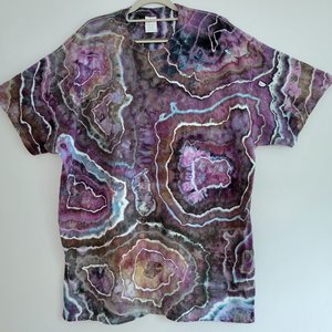2XL Tall T-Shirt, Electric Storm Geode