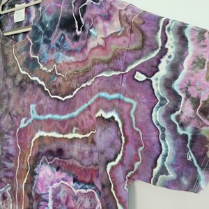 2XL Tall T-Shirt, Electric Storm Geode