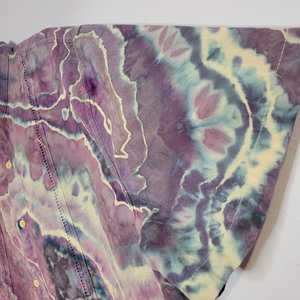 XXL Cuban Shirt, Electric Storm Geode