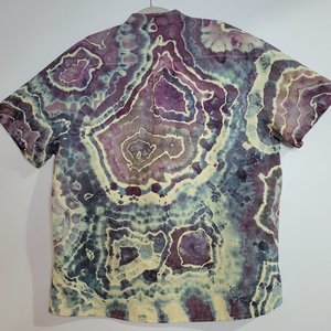 XXL Cuban Shirt, Electric Storm Geode