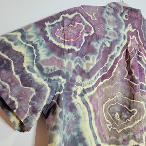 XXL Cuban Shirt, Electric Storm Geode