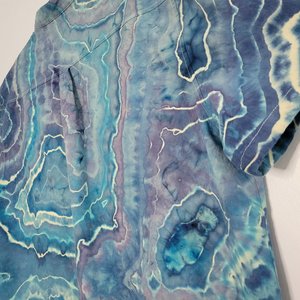 XXL Cuban Shirt, Cool Water Geode