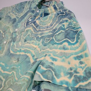 XL Cuban Shirt w/Pocket, Sea Geode