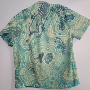 XL Cuban Shirt w/Pocket, Sea Geode