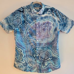 M Cuban Shirt, Blues Geode