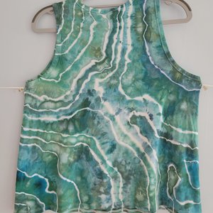 S Petite Rayon Swing Tank, Teal Geode
