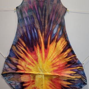XL Hi-Lo Hem Tank Dress, Sunburst
