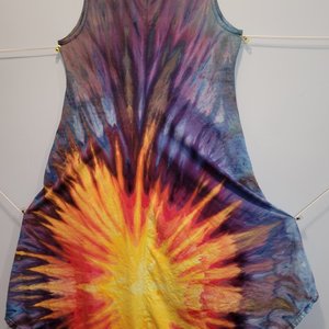 XL Hi-Lo Hem Tank Dress, Sunburst