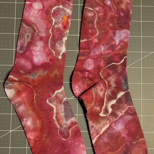 Socks, Deep Red Geode
