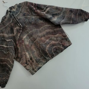 2XL Hoodie & Short Set, Black Rose Geode