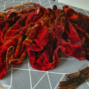 Scarf, Velvet, Lava